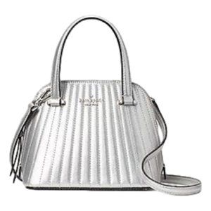 Kate Spade Patterson Drive Quilted Mini Dome Satchel in Anthracite, Dark Silver